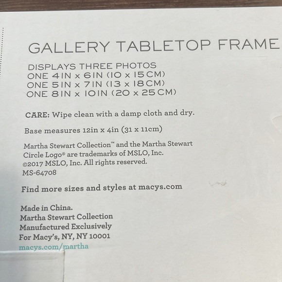 Martha Stewart Gallery TableTop Frame Display NIB - Picture 4 of 5
